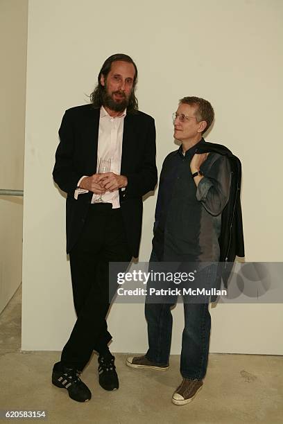 Jerry guest and Ronny Horn attend LOUIS XIII Celebrates WALLPAPER'S Guest Editor LOUISE BOURGEOISE with HELMUT LANG at Cheim & Reid and Glasshouses...