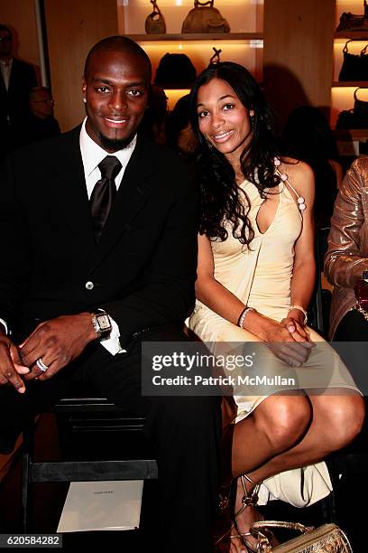 Plaxico Burress and Tiffany Burress attend GIORGIO ARMANI Runway Presentation Hosted by ROBERTA ARMANI at Giorgio Armani Madison Ave on September 16,...