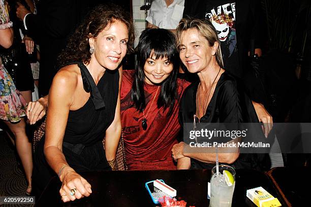 Jacqueline Schnabel, Irina Pantaeva and Nadine Johnson attend Private Dinner hosted by CARLOS JEREISSATI, CEO of IGUATEMI at Pastis on September 6,...