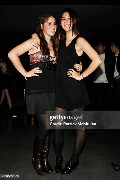 Emily McEnroe and Vanessa Vallon attend RUFFIAN Spring 2009 Fashion Show After Party at The Royalton Penthouse on September 6, 2008 in New York City.