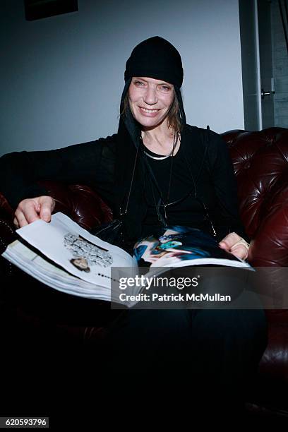 Veruschka attends ANOTHER MAGAZINE Dinner With BAMFORD, and VILLENCY EMERGING FASHION FUND at DUSTIN YELLIN STUDIO on September 6, 2008 in New York...