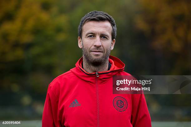 Christoph Dabrowski poses during DFB Pro Licence Coaching Course, on November 2, 2016 in Hennef, Germany.
