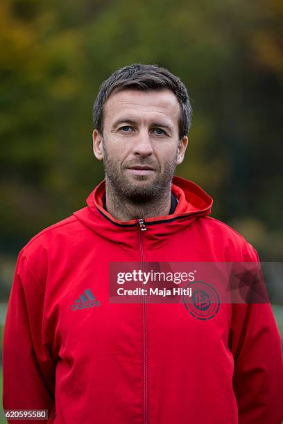 Christoph Dabrowski poses during DFB Pro Licence Coaching Course, on November 2, 2016 in Hennef, Germany.