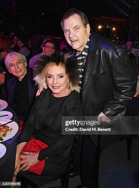 Chris Stein, Debbie Harry and Meat Loaf attend a drinks reception at The Stubhub Q Awards 2016 at The Roundhouse on November 2, 2016 in London,...