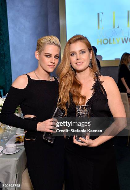 Honorees Kristen Stewart and Amy Adams attend the 23rd Annual ELLE Women In Hollywood Awards at Four Seasons Hotel Los Angeles at Beverly Hills on...