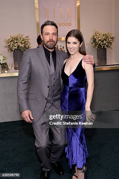 Actor Ben Affleck and honoree Anna Kendrick attend the 23rd Annual ELLE Women In Hollywood Awards at Four Seasons Hotel Los Angeles at Beverly Hills...