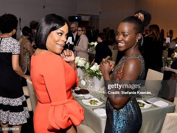 Actress/comedian Niecy Nash and actress Lupita Nyong'o attend the 23rd Annual ELLE Women In Hollywood Awards at Four Seasons Hotel Los Angeles at...