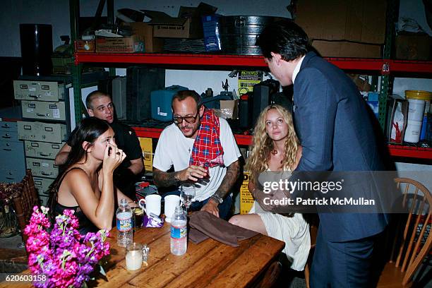 Jenn Brill, guest, Terry Richardson, Bijou Phillips and Mark Ronson attend ANOTHER MAGAZINE Dinner With BAMFORD, and VILLENCY EMERGING FASHION FUND...