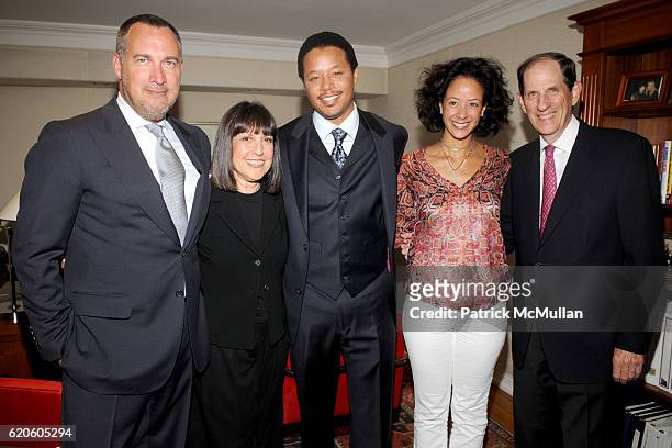 Edward Menicheschi, Lisa Robinson, Terrence Howard, Lisa Ellis and Michael Gould attend BLOOMINGDALE'S and VANITY FAIR host "THE BEAT OF CHIC" at...