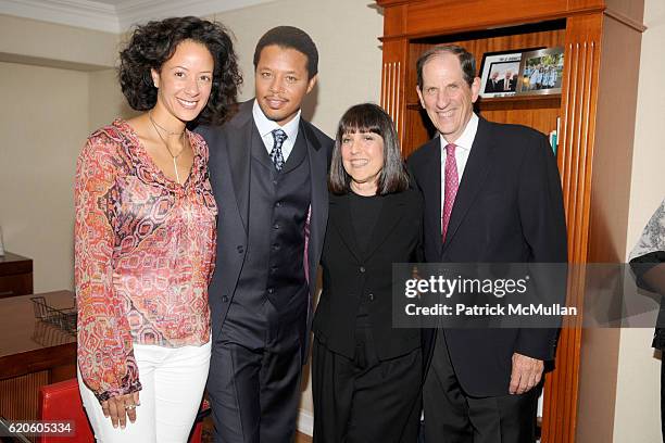 Lisa Ellis, Terrence Howard, Lisa Robinson and Michael Gould attend BLOOMINGDALE'S and VANITY FAIR host "THE BEAT OF CHIC" at Bloomingdale's on...