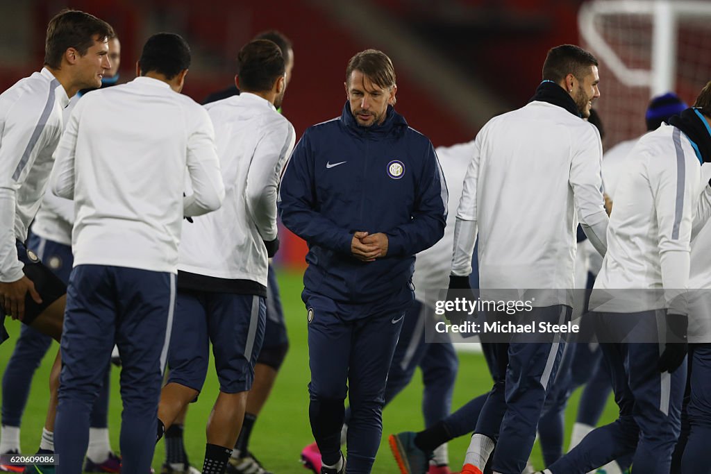 FC Internazionale Milano Training Session and Press Conference