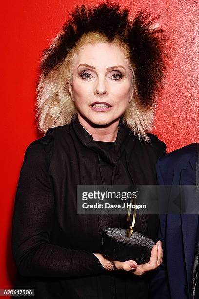 Debbie Harry with the Outstanding Contribution to Music award during The Stubhub Q Awards 2016 at The Roundhouse on November 2, 2016 in London,...