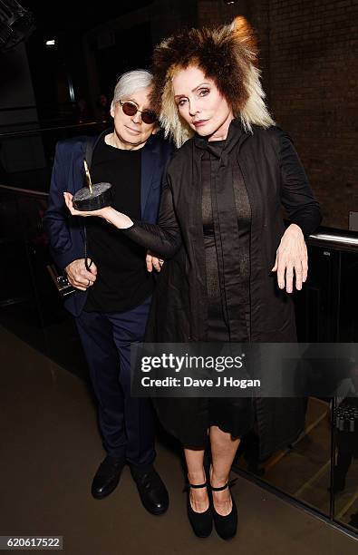 Debbie Harry and Chris Stein with the Outstanding Contribution to Music award during The Stubhub Q Awards 2016 at The Roundhouse on November 2, 2016...