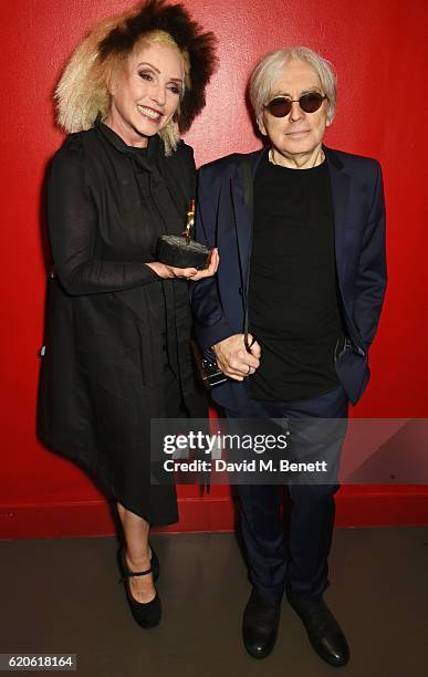 Debbie Harry and Chris Stein of Blondie, winners of the Q Outstanding Contribution To Music award, pose at The Stubhub Q Awards 2016 at The...