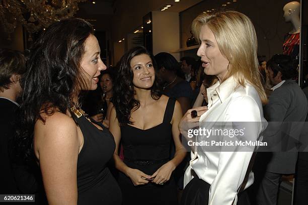 Tatiana Platt, Tatiana Boncompagni and Laurie Dhue attend VOGUE and ELIE TAHARI host cocktails to celebrate TATIANA BONCOMPAGNI's new book GILDING...