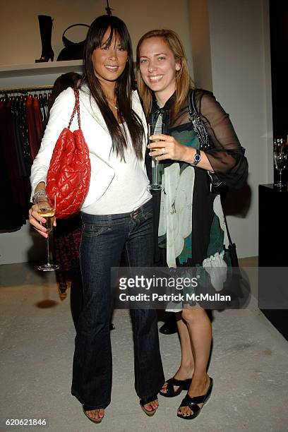 Julianne Weinstein and Marjorie Panjelson attend VOGUE and ELIE TAHARI host cocktails to celebrate TATIANA BONCOMPAGNI's new book GILDING LILY at...