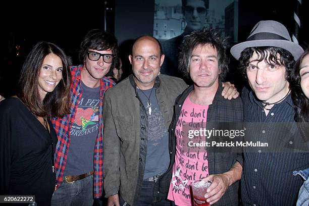 Joyce Varvatos, Butch Walker, John Varvatos, Danny Sage and Jesse Malin attend JOHN VARVATOS Party To Celebrate the New Ad Campaign with PERRY...