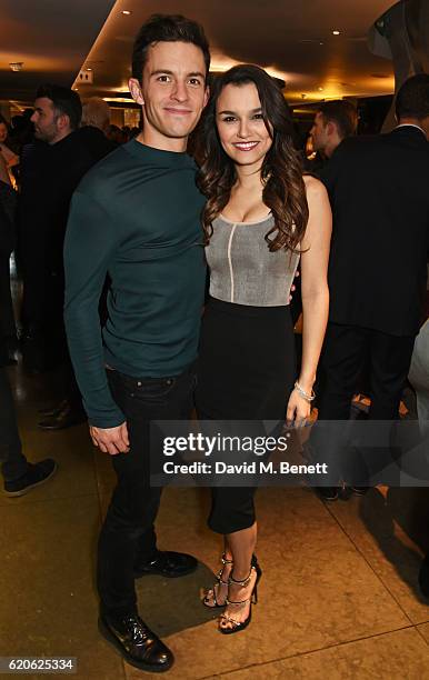 Cast members Jonathan Bailey and Samantha Barks attend the press night performance of "The Last Five Years" at the St James Theatre on November 2,...