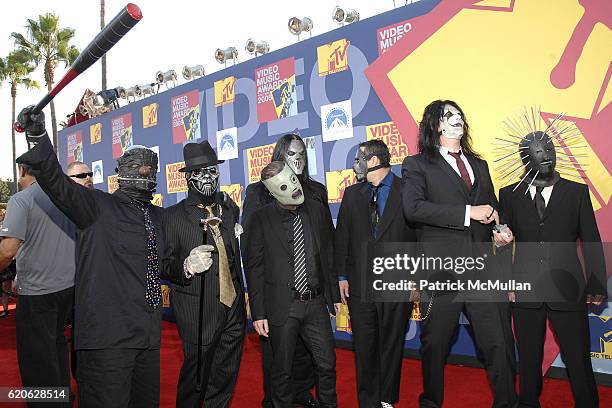Slipknot attends The 2008 MTV Video Music Awards - Arrivals at Hollywood on September 7, 2008.