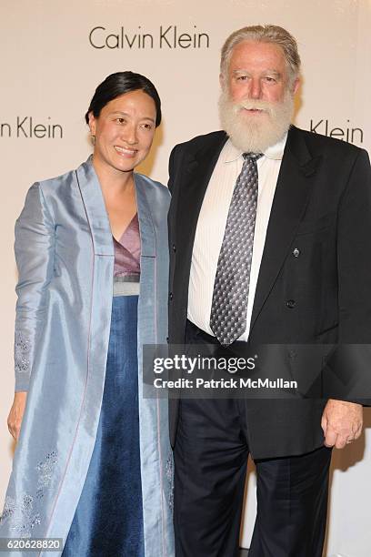 Kyung-Lim Lee and James Turrell attend CALVIN KLEIN, INC. Celebrates Milestone 40th Anniversary at the High Line on September 7, 2008 in New York...