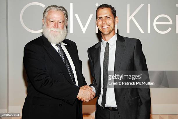 James Turrell and Robert Hammond attend CALVIN KLEIN, INC. Celebrates Milestone 40th Anniversary at the High Line on September 7, 2008 in New York...