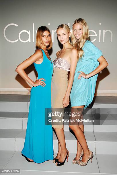 Eugenia Volodina, Natasha Poly and Julia Stegner attend CALVIN KLEIN, INC. Celebrates Milestone 40th Anniversary at the High Line on September 7,...