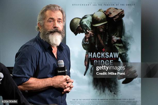 Mel Gibson attends the Build Series to discuss "Hacksaw Ridge" at AOL HQ on November 2, 2016 in New York City.