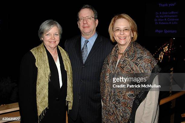 Patricia Gay, John Huey and Ann Moore attend "Rebuilding NEW ORLEANS in NYC" hosted by the PRESERVATION RESOURCE CENTER at Jazz at Lincoln Center on...