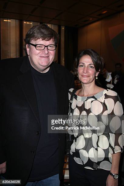 Michael Moore and Meghan O'Hara attend HARVEY WEINSTEIN Hosts a Luncheon to Celebrate the 80th ACADEMY AWARDS Nomination for Best Feature...