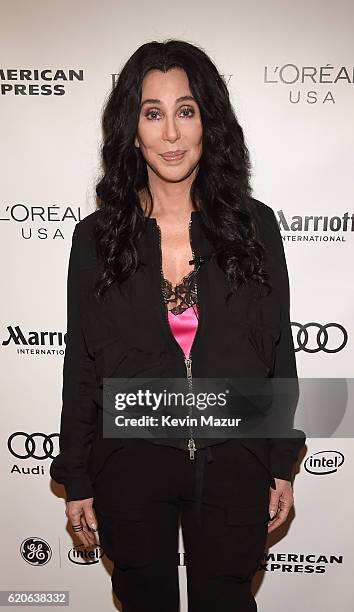 Singer and Actress Cher attends the Fast Company Innovation Festival 2016 - Cher & Doreen Lorenzo at Skirball Center, NYU on November 2, 2016 in New...