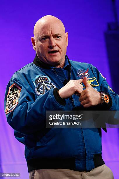 Captain Scott Kelly speaks on stage at LocationWorld 2016 Day 1 at The Conrad on November 2, 2016 in New York City.