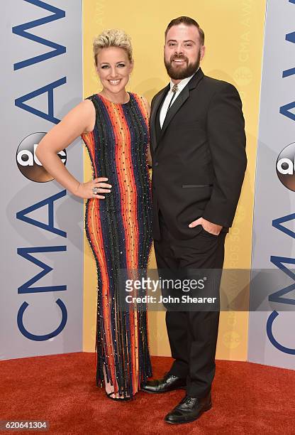 Singer-songwriter Cam and Adam Weaver attend the 50th annual CMA Awards at the Bridgestone Arena on November 2, 2016 in Nashville, Tennessee.