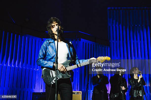 Faris Badwan of Cat's Eyes performs at Howard Assembly Room on November 2, 2016 in Leeds, England.