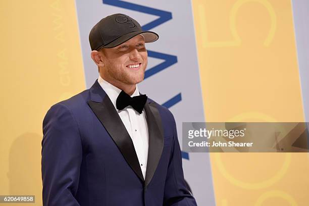 Singer-songwriter Cole Swindell attends the 50th annual CMA Awards at the Bridgestone Arena on November 2, 2016 in Nashville, Tennessee.