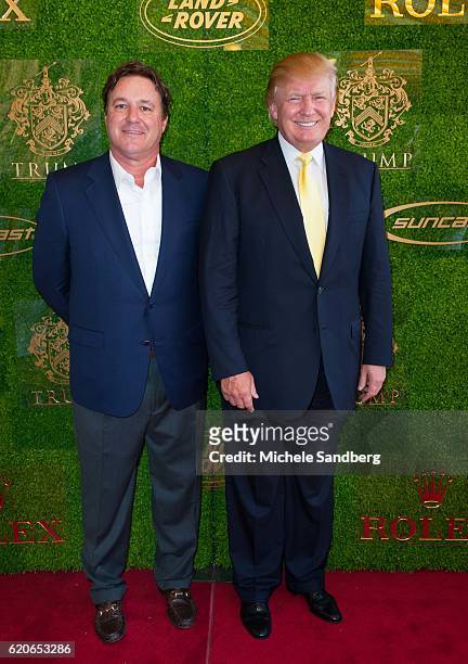Mark Bellissimo and Donald Trump at the Trump Invitational Grand Prix at Mar-a-Lago, Palm Beach, Florida, January 4, 2015.
