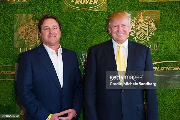 Mark Bellissimo and Donald Trump at the Trump Invitational Grand Prix at Mar-a-Lago, Palm Beach, Florida, January 4, 2015.