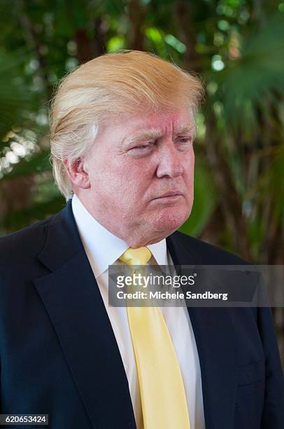 Businessman Donald Trump at the Trump Invitational Grand Prix at Mar-a-Lago, Palm Beach, Florida, January 4, 2015.