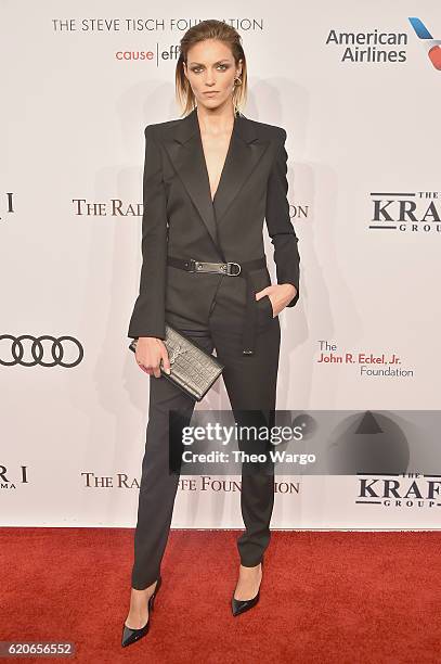 Model Anja Rubik attends 15th Annual Elton John AIDS Foundation An Enduring Vision Benefit at Cipriani Wall Street on November 2, 2016 in New York...