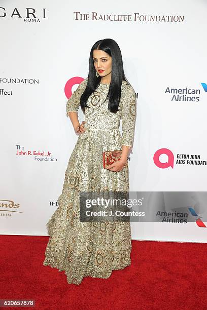 Celina Jaitley attends 15th Annual Elton John AIDS Foundation An Enduring Vision Benefit at Cipriani Wall Street on November 2, 2016 in New York City.