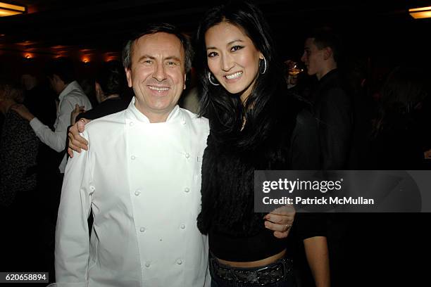 Daniel Boulud and Kelly Choi attend Daniel Boulud's BAR BOULUD Opening Reception at Bar Boloud on January 3, 2008 in New York City.