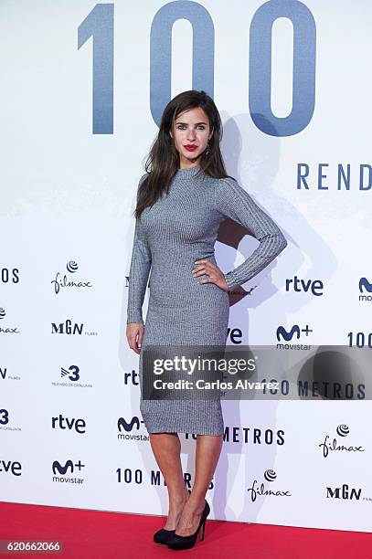 Paula Prendes attends '100 Metros' premiere at Capitol cinema on November 2, 2016 in Madrid, Spain.