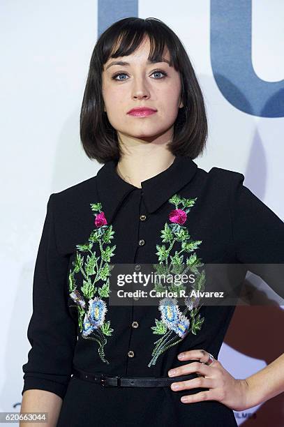 Actres Andrea Trepat attends '100 Metros' premiere at Capitol cinema on November 2, 2016 in Madrid, Spain.