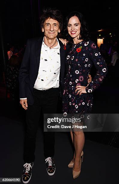 Ronnie Wood and Sally Wood attend The Stubhub Q Awards 2016 at The Roundhouse on November 2, 2016 in London, England.