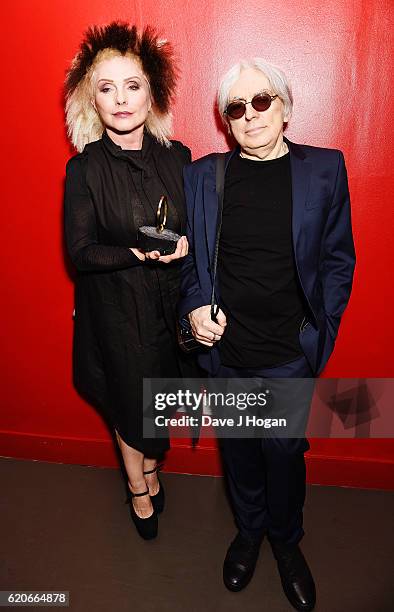 Debbie Harry and Chris Stein with the Outstanding Contribution to Music award during The Stubhub Q Awards 2016 at The Roundhouse on November 2, 2016...