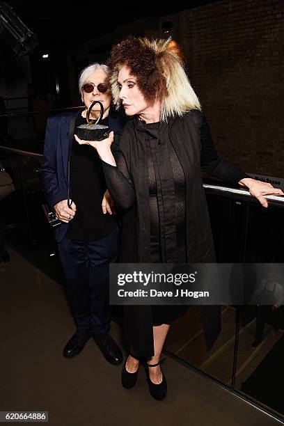 Debbie Harry and Chris Stein with the Outstanding Contribution to Music award during The Stubhub Q Awards 2016 at The Roundhouse on November 2, 2016...