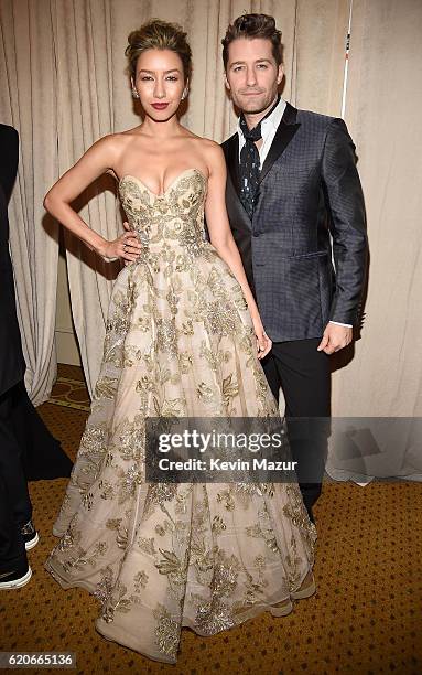 Matthew Morrison and Renee Puente attend the 15th Annual Elton John AIDS Foundation An Enduring Vision Benefit at Cipriani Wall Street on November 2,...