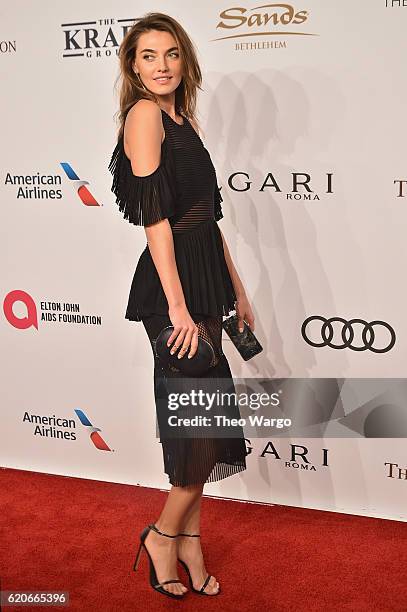 Alina Baikova attends 15th Annual Elton John AIDS Foundation An Enduring Vision Benefit at Cipriani Wall Street on November 2, 2016 in New York City.