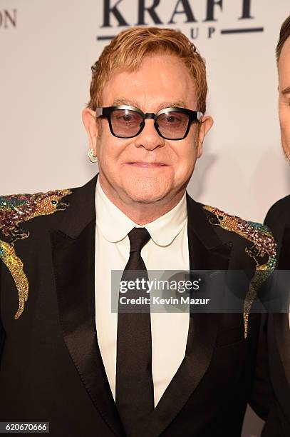 Sir Elton John attends 15th Annual Elton John AIDS Foundation An Enduring Vision Benefit at Cipriani Wall Street on November 2, 2016 in New York City.