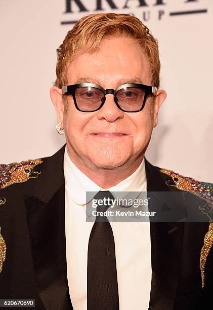 Sir Elton John attends 15th Annual Elton John AIDS Foundation An Enduring Vision Benefit at Cipriani Wall Street on November 2, 2016 in New York City.
