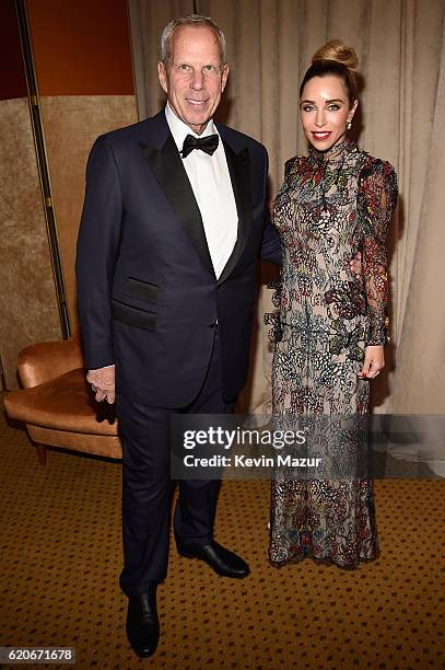 Steve Tisch and Katia Francesconi attend 15th Annual Elton John AIDS Foundation An Enduring Vision Benefit at Cipriani Wall Street on November 2,...